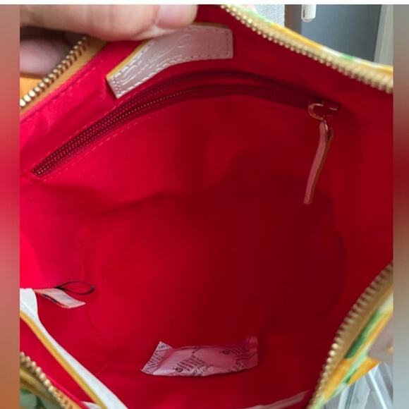 Dooney and Bourke Yellow Floral Petunia Shoulder Bucket Bag NWT Y2K Boho Retro - Picture 7 of 16